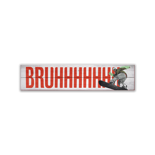 Bruh Snowboarder - Wood & Metal Wall Art