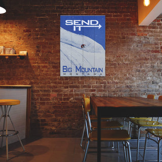 Send It Snowboarder  - Wood & Metal Wall Art