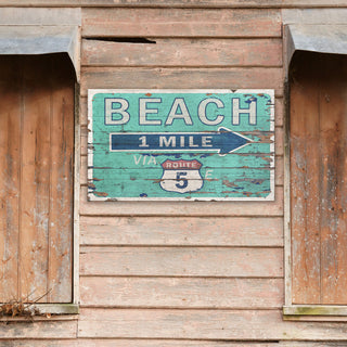 Route to the Beach - Wood & Metal Wall Art by Out West Design