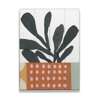 Houseplant Grid Collage- Wood & Metal Wall Art