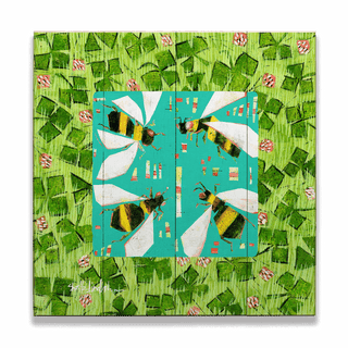 Bee Team - Wood & Metal Wall Art Shelle Lindholm