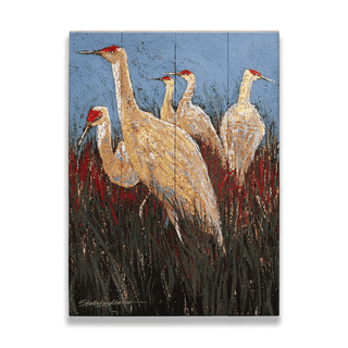 Group of Cranes - Wood & Metal Wall Art Shelle Lindholm