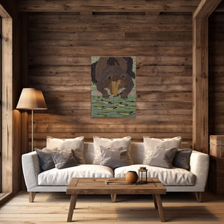 Kodiak's Catch - Wood & Metal Wall Art Shelle Lindholm