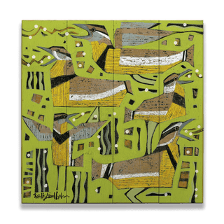 Meadow Larky - Wood & Metal Wall Art