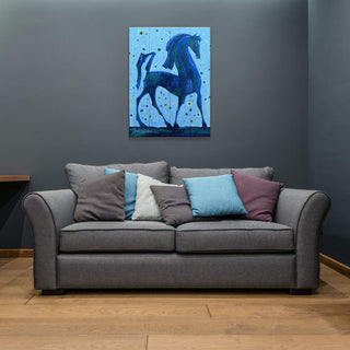 The Blue Walk - Wood & Metal Wall Art