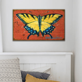 Yellow Swallowtail Butterfly - Wood & Metal Wall Art Wood & Metal Wall Art Shelle Lindholm
