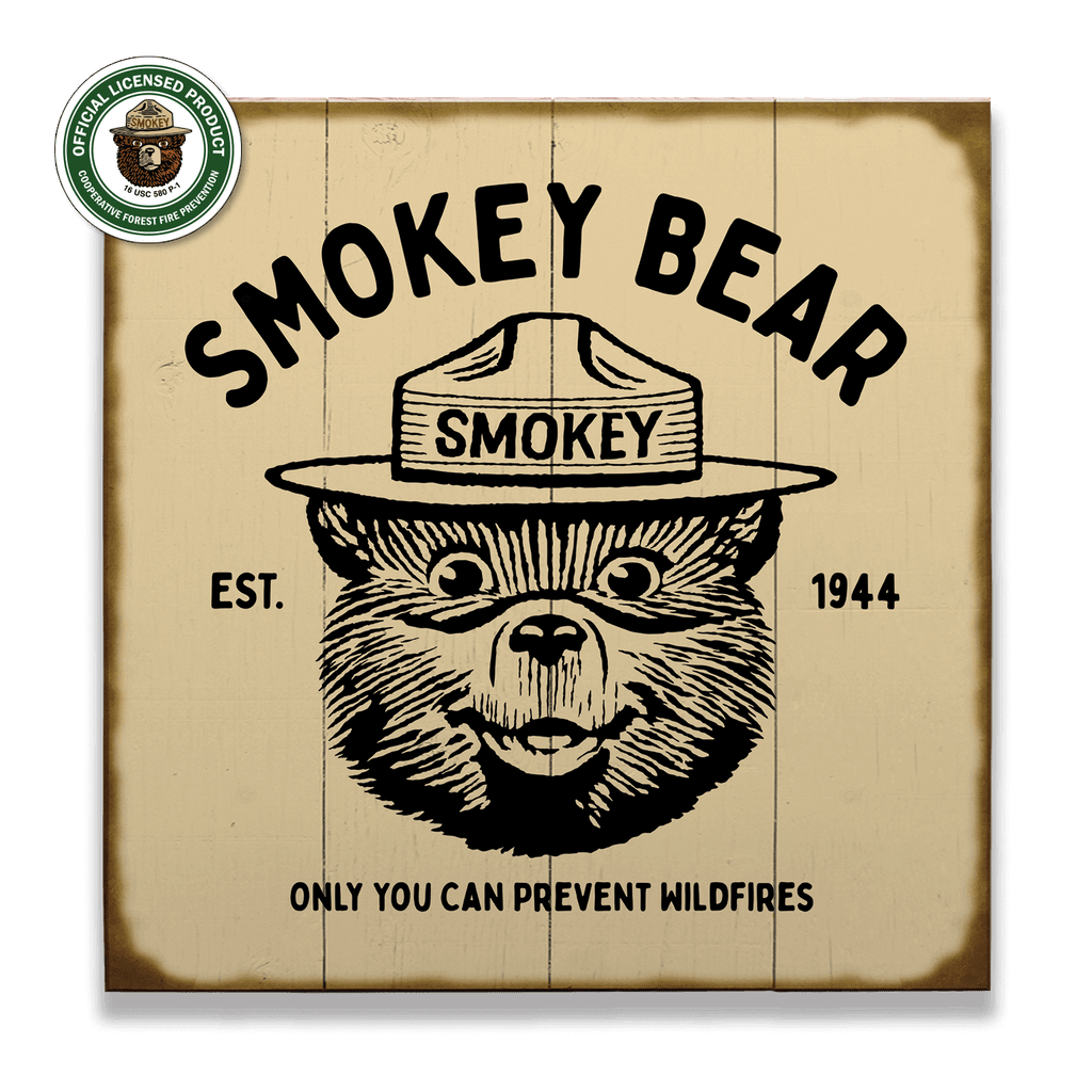 Smokey Bear Logo - Wood & Metal Wall Art – Old Wood Signs