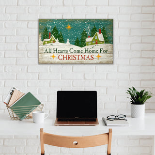 All Hearts Come Home for Christmas - Wood Plank Wall Art Wood & Metal Wall Art Suzanne Nicoll