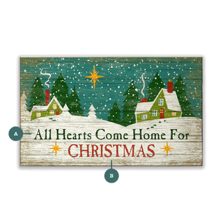 All Hearts Come Home for Christmas - Wood Plank Wall Art Wood & Metal Wall Art Suzanne Nicoll
