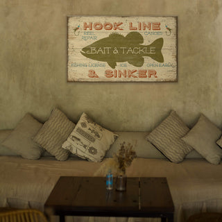 Bait and Tackle - Wood & Metal Wall Art Suzanne Nicoll