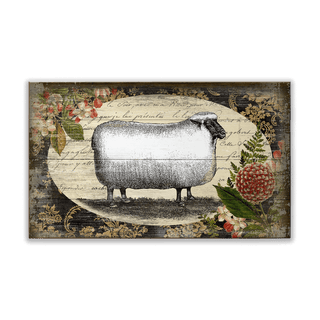 Farmhouse Sheep - Wood & Metal Wall Art