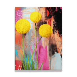 Craspedia - Wood & Metal Wall Art