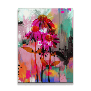 Echinacea - Wood & Metal Wall Art