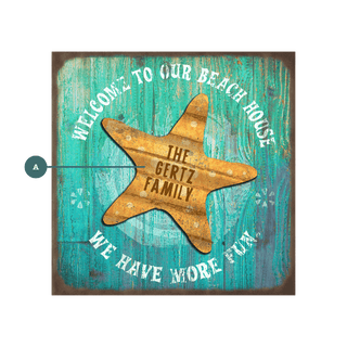 Beach House Starfish – Rustic Coastal Wall Decor Wood & Metal Wall Art Meissenburg Designs