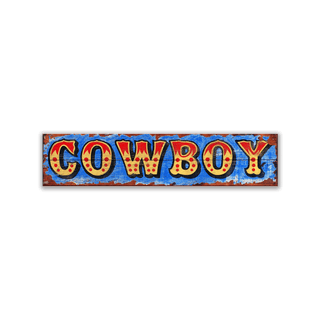 Colorful Cowboy Sign - Wall Decor
