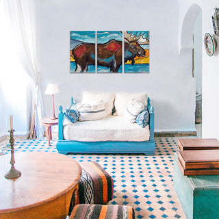 The Majestic Moose: 3-Piece Wood & Metal Wall Art Ed Anderson