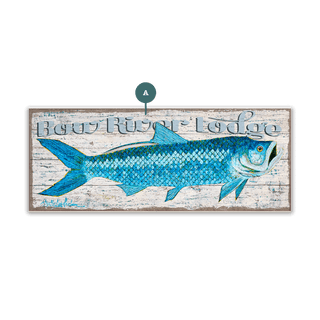 Tarpon: Personalized - Metal on Wood