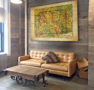 Historic Wyoming Map - Wood & Metal Wall Art Lisa Middleton