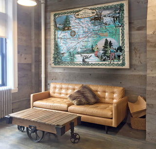 Ski Runs of Bridger Bowl - Wood & Metal Wall Art Wood & Metal Wall Art Lisa Middleton