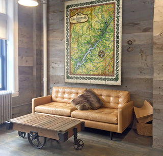 Lake Guntersville, Alabama: Illustrated Map - Wood & Metal Wall Art Wood & Metal Wall Art Lisa Middleton