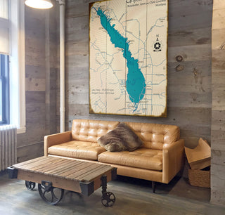 Canyon Ferry Lake, Montana - Wood & Metal Wall Art by Lake Art