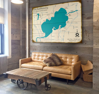 Lake Koshkonong, Wisconsin - Wood & Metal Wall Art by Lake Art