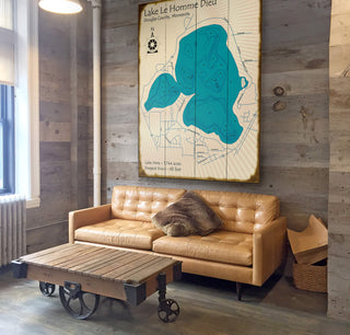 Lake Le Homme Dieu, Douglas County, Minnesota - Wood & Metal Wall Art