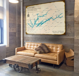 Norris Lake, Tennessee - Wood & Metal Wall Art by Lake Art