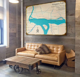 Niagara Falls Eastern Section NY - Wood & Metal Wall Art