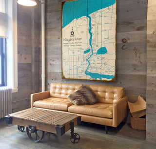 Niagara River Ontario to Falls - Wood & Metal Wall Art