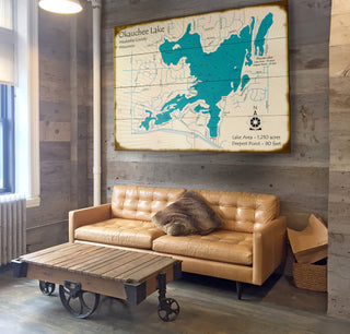 Okauchee Lake, Wisconsin - Wood & Metal Wall Art by Lake Art