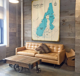 Payette Lake, Idaho - Wood & Metal Wall Art by Lake Art