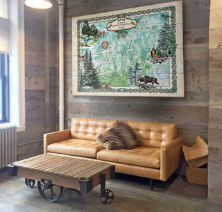 Pelican Lake, Oneida County, WI - Wood & Metal Wall Art Lake Art