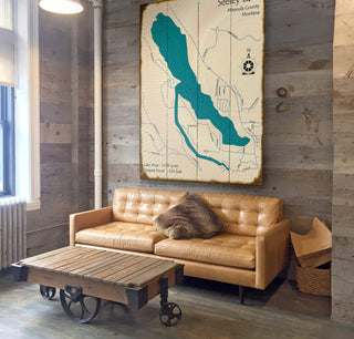 Seeley Lake, Missoula County, Montana - Wood & Metal Wall Art