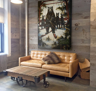 No Generation Gap on a Powder Day - Wood & Metal Wall Art