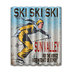 Ski Ski Ski Yellow Corrugated Sign - Ski Ski Ski Yellow