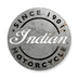 Indian Motorcycle Vintage Aluminum Cutout Round Sign - Indian Motorcycle Vintage Aluminum Cutout Round Sign