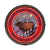 Bugling Elk Wooden Barrel End Sign - Moose Beer