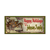 Happy Holidays Cabin and Deer Sign - Happy Holidays Cabin and Deer Sign