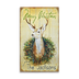 Holiday Buck in Wreath, on Wood - Christmas Deer in Wreath