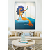 Curly Black Haired Mermaid Large Sign - 1