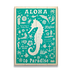 Aloha Seahorse Turquoise Sign - Aloha Seahorse