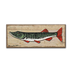 Muskie Fish Metal and Wood - Sign - Muskie