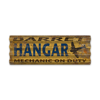 Hangar Corrugated Sign
