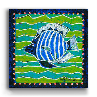 Blue and White Angel Fish Box Art