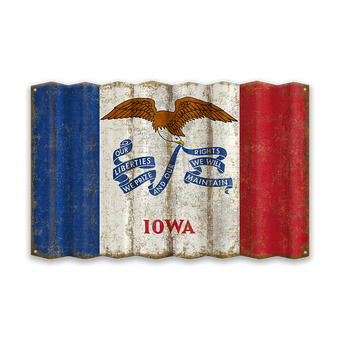 Iowa Corrugated State Flag.
