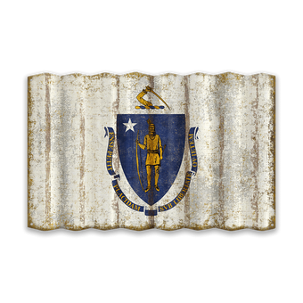 Massachusetts Corrugated State Flag