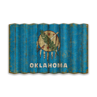 Oklahoma Corrugated State Sign