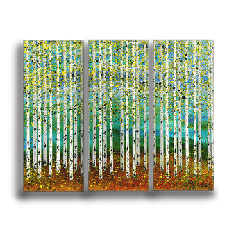 Spring Aspen Trees 3-Panel Box Art