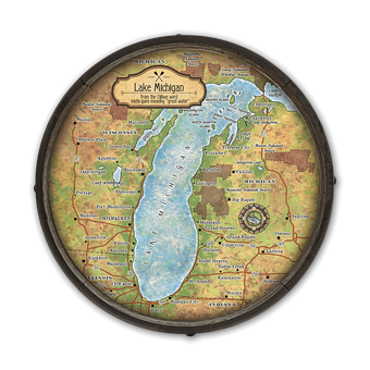 Historic Lake Michigan Vintage Map